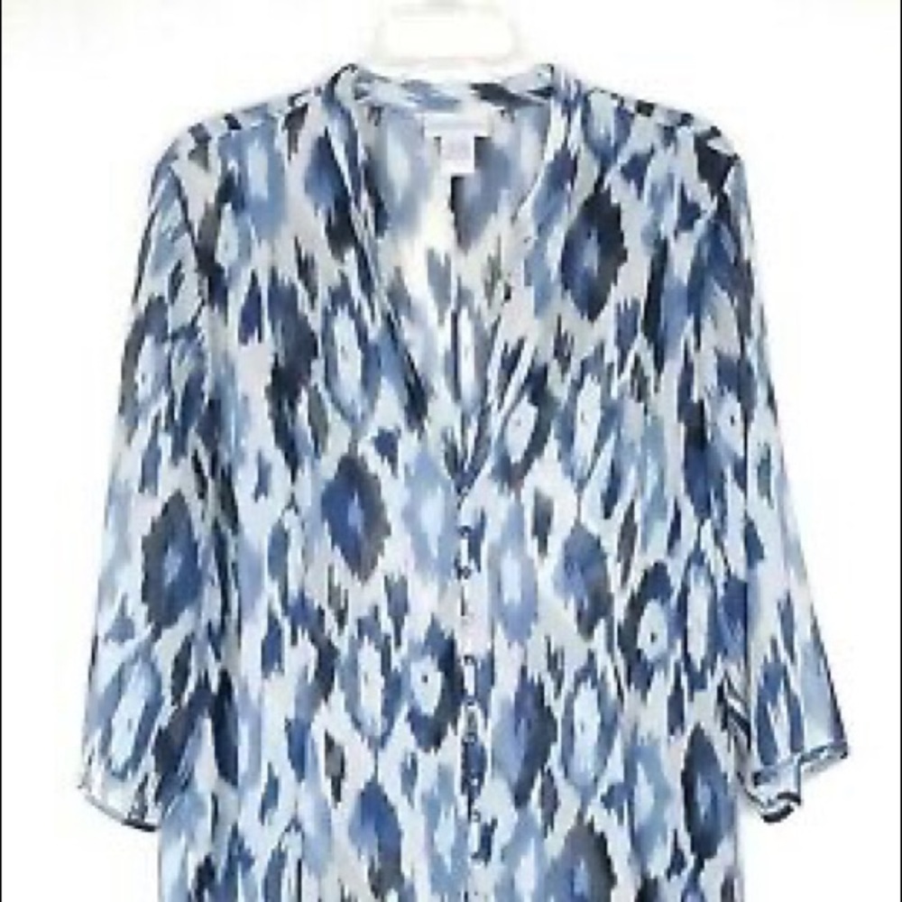 Soft Surroundings Semi-Sheer Tunic side/front slit